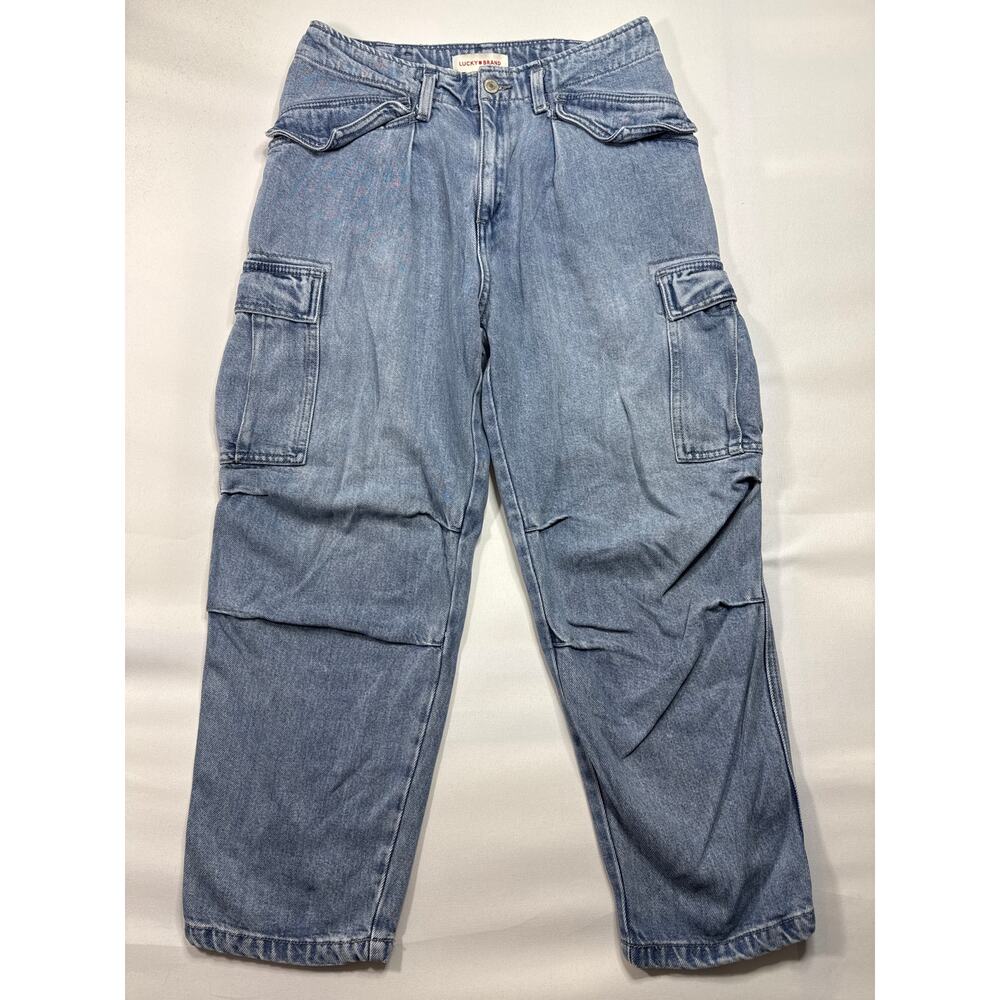 Lucky Brand Women's Cargo Palazzo Blue  Jeans -‎ Size 6/28 (28x24.5)*